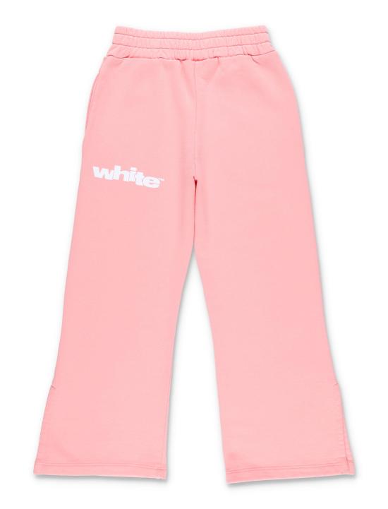 25SS [키즈] 오프화이트 스트레이트 팬츠 OGCH00AS25FLE001 3001 PINK - OFF WHITE
