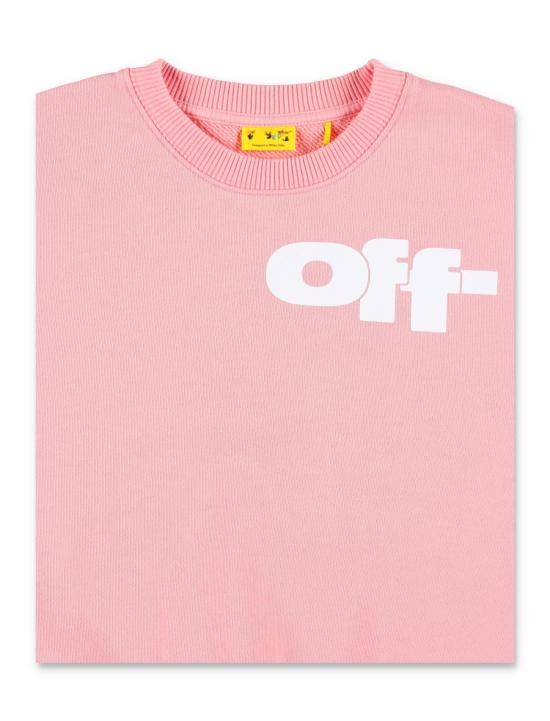 25SS [키즈] 오프화이트 니트/스웻셔츠 OGBA001S25FLE002 3001 PINK - OFF WHITE