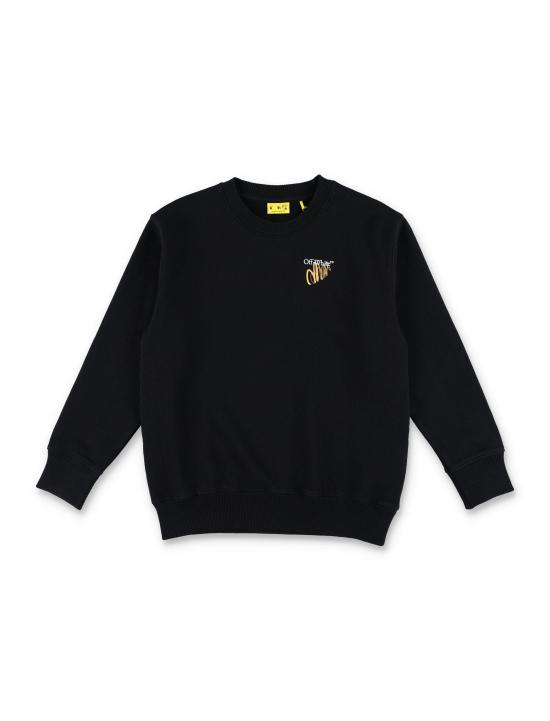 25SS [키즈] 오프화이트 풀오버 OBBA001S25FLE005 1001 BLACK