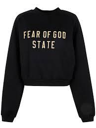25SS 피어오브갓 플리스 크롭 스웨트셔츠 192BT247380FWD 001 BLACK DOM