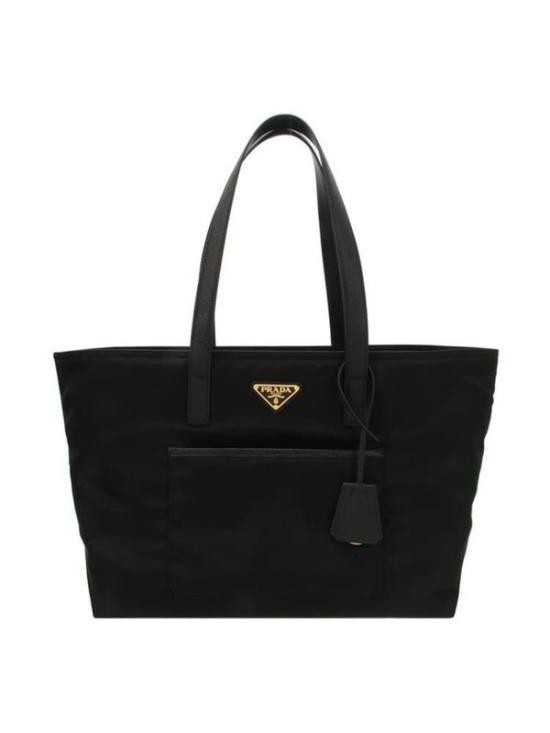 25FW 프라다 리에디션 1978 리나일론 렉탱귤러 투 핸들 쇼퍼백  1BG555OOOR064F0002 BLACK DOM