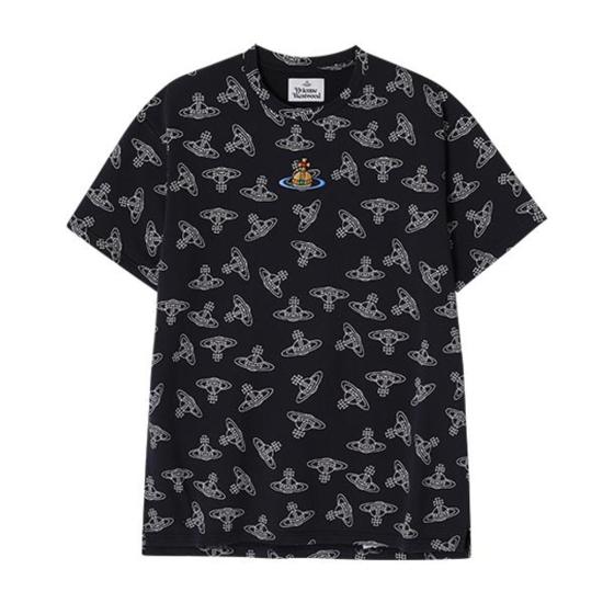  비비안웨스트우드 반팔 티셔츠 3I01000S J0079 K303 NAVY WHITE DOM