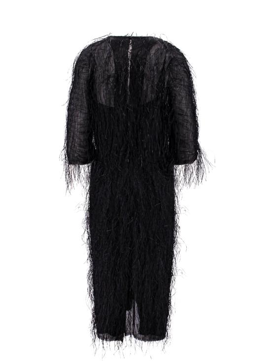  랑방 미디 원피스 RWDR01125767 1010 Black - LANVIN