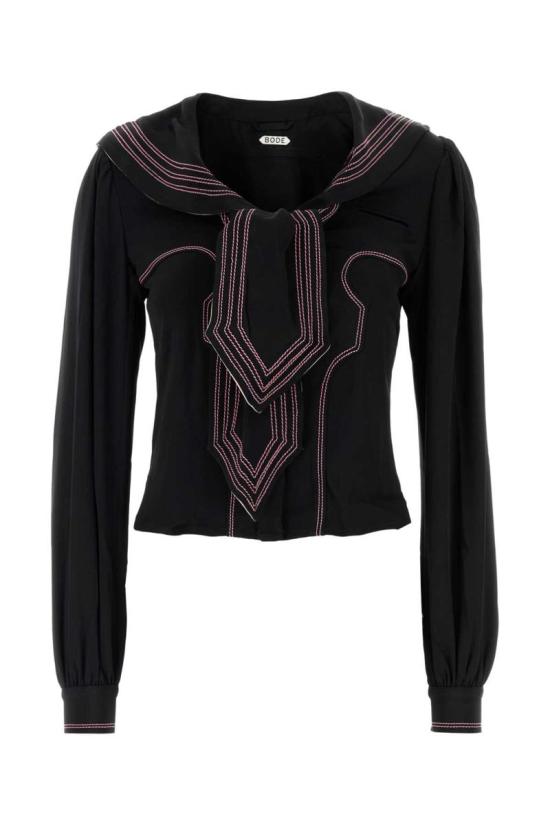 25SS 보디 블라우스 WRF24SH007 BLACK Black