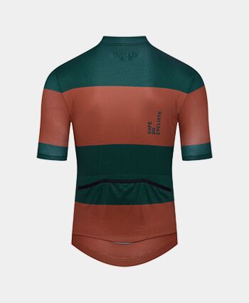  카페 뒤 사이클리스트 반팔 티셔츠 ANGELINE SEQUOIA DARK SEA Red green - CAFE DU CYCLISTE