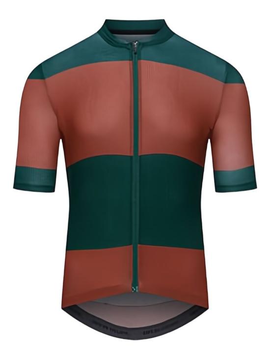  카페 뒤 사이클리스트 반팔 티셔츠 ANGELINE SEQUOIA DARK SEA Red green - CAFE DU CYCLISTE