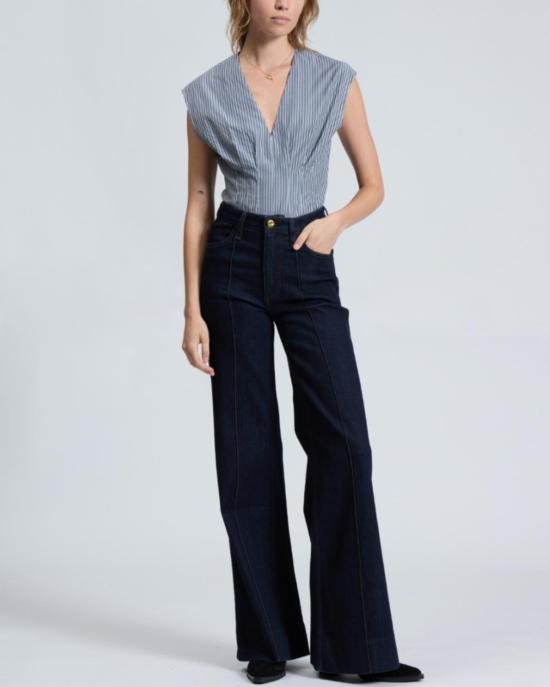  랙앤본 데님 팬츠 Rag & Bone Skylar 하이 라이즈 트라우저 진 린스 - RAG & BONE