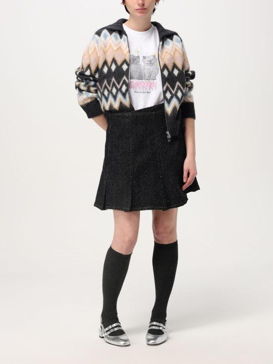 25SS 가니 숏 스커트 J1618 099 Black - GANNI