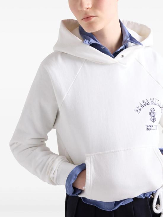 25SS 프라다 후드 티셔츠 134713SOOO16V4 F0009 BIANCO - PRADA