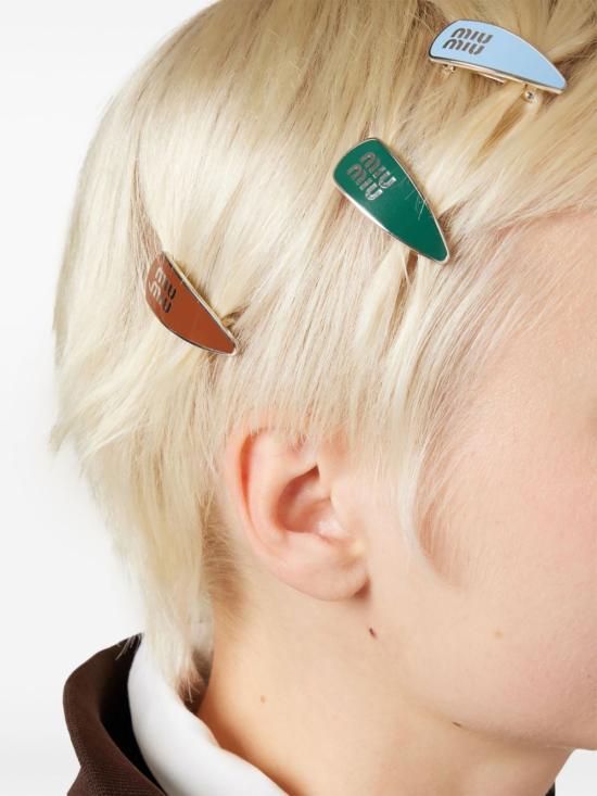  미우미우 헤어 액세서리 5IF2162F6T green - MIU MIU