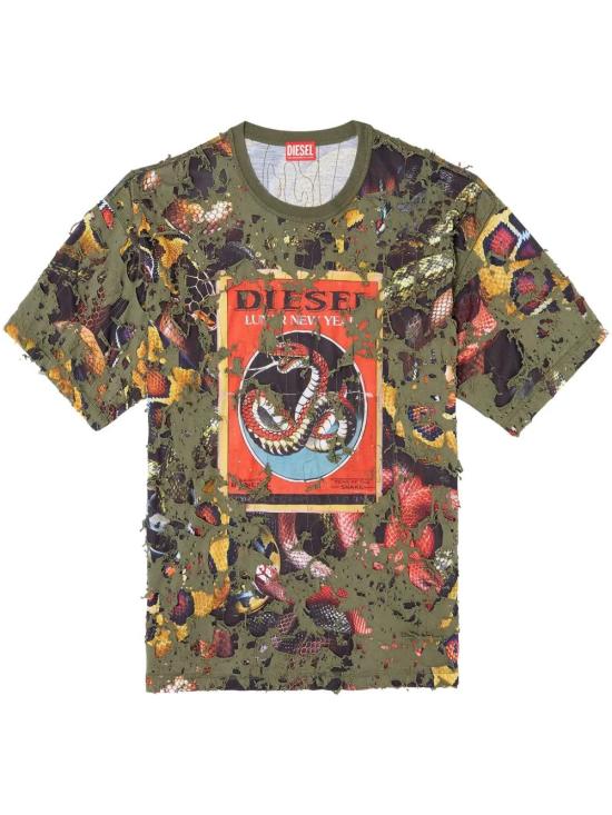  디젤 반팔 티셔츠 P014670SPBM green