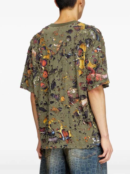  디젤 반팔 티셔츠 P014670SPBM green - DIESEL