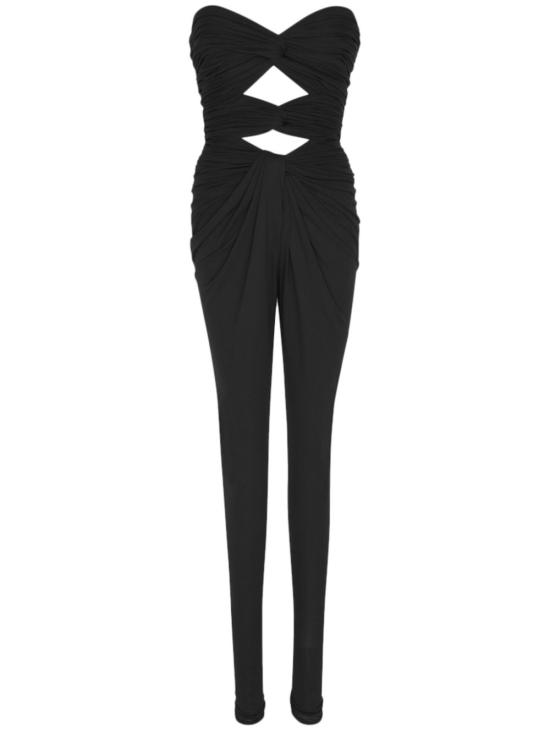  생로랑 점프수트 710511Y5F63 black