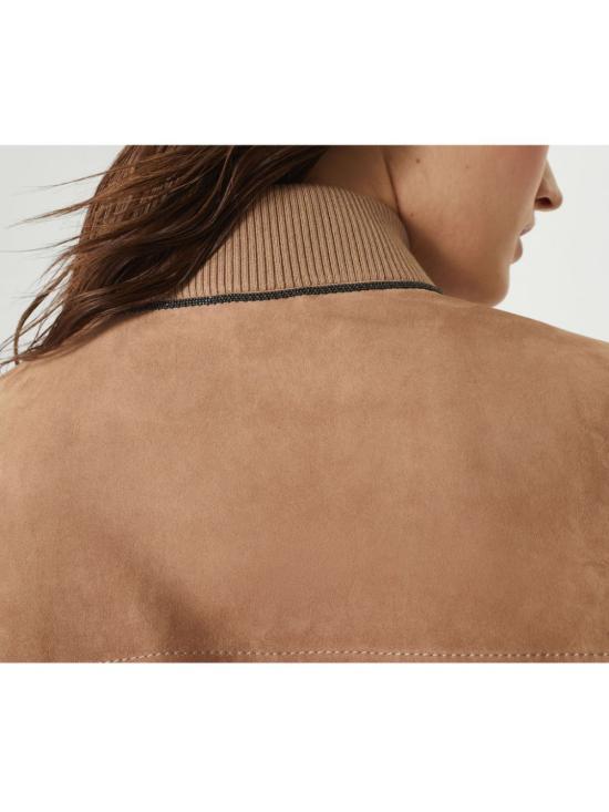  브루넬로 쿠치넬리 가죽 자켓 MPCAI7882C2867 - BRUNELLO CUCINELLI