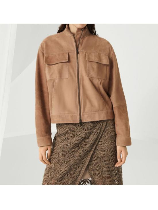  브루넬로 쿠치넬리 가죽 자켓 MPCAI7882C2867 - BRUNELLO CUCINELLI