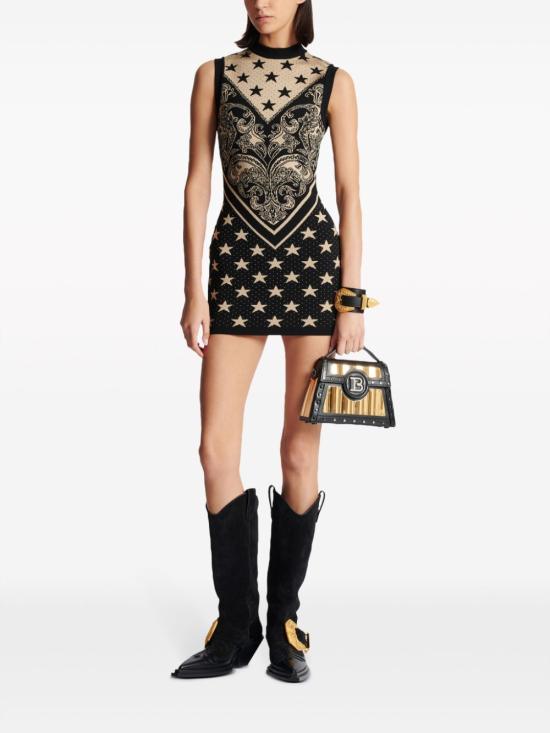  발망 미디 원피스 CF1R4205KF76 - BALMAIN