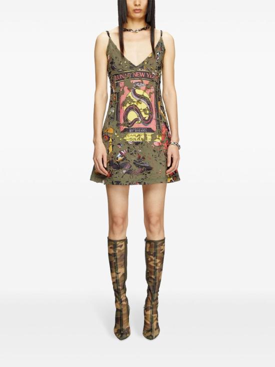  디젤 숏 원피스 P015140SPBM khaki - DIESEL