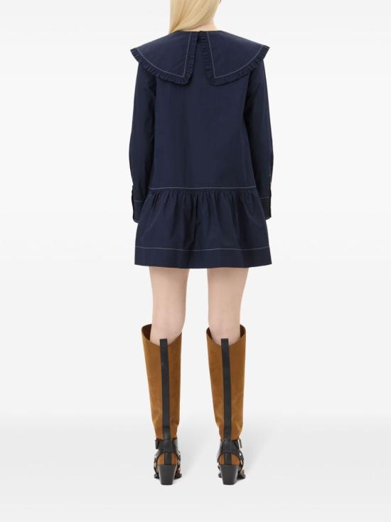  가니 숏 원피스 W0157 navy - GANNI