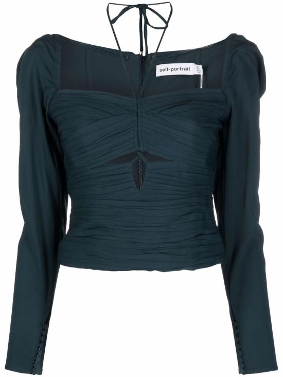  셀프 포트레이트 블라우스 SS22024TB blue