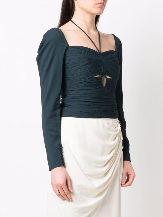  셀프 포트레이트 블라우스 SS22024TB blue - SELF PORTRAIT