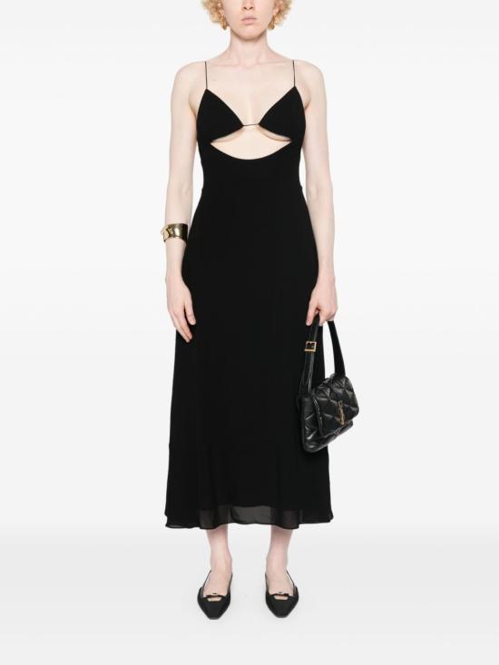  생로랑 미디 원피스 685231Y103W black - SAINT LAURENT