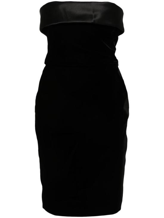  생로랑 숏 원피스 760956Y525R black