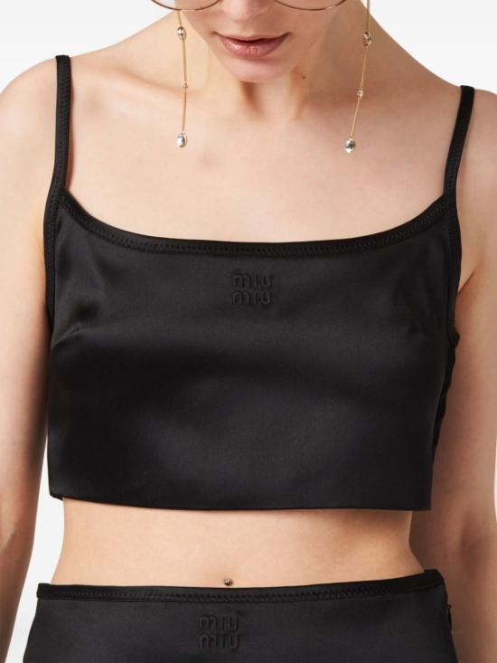  미우미우 민소매 티셔츠 MT2012SOOO15AQ black - MIU MIU