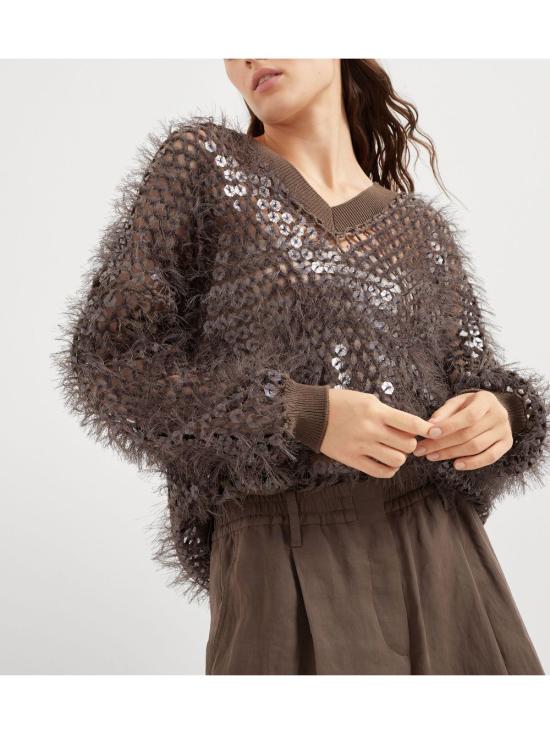  브루넬로 쿠치넬리 스웨터 M8ER23102C8705 brown - BRUNELLO CUCINELLI