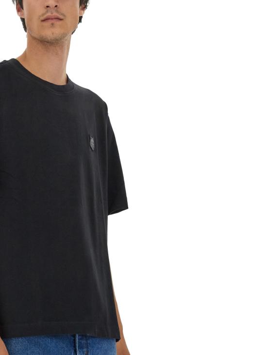  메종키츠네 반팔 티셔츠 LM00107KJ0119 BK DOM - MAISON KITSUNE