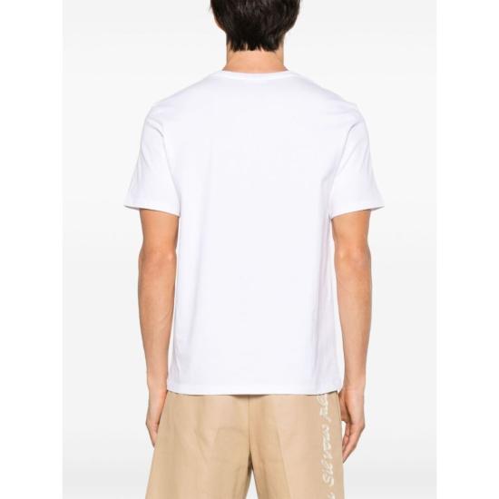  메종키츠네 반팔 티셔츠 LM00110KJ0008 WH DOM - MAISON KITSUNE