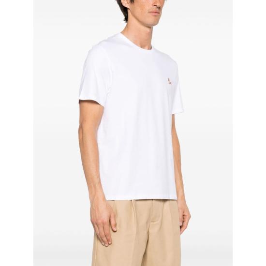  메종키츠네 반팔 티셔츠 LM00110KJ0008 WH DOM - MAISON KITSUNE