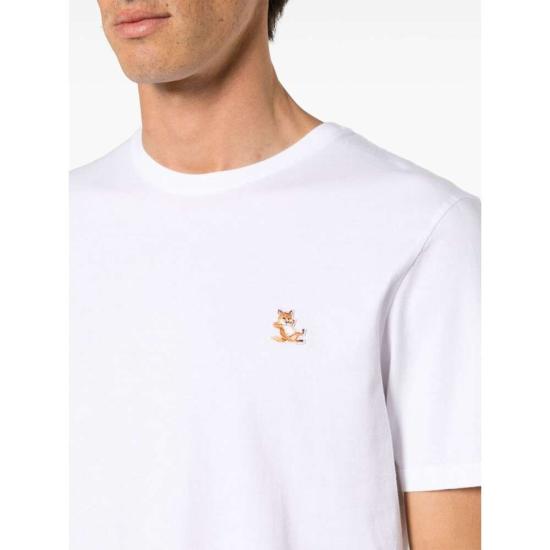  메종키츠네 반팔 티셔츠 LM00110KJ0008 WH DOM - MAISON KITSUNE