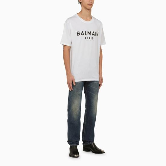  발망 반팔 티셔츠 CH1EG000 BB73 WH DOM - BALMAIN