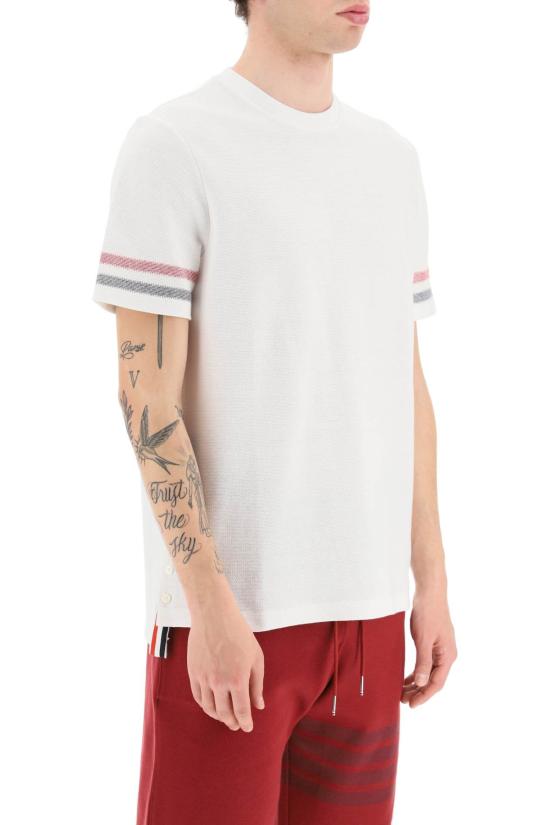  톰브라운 반팔 티셔츠 MJS204A J0046 WH DOM - THOM BROWNE