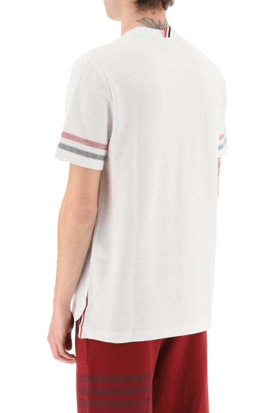  톰브라운 반팔 티셔츠 MJS204A J0046 WH DOM - THOM BROWNE