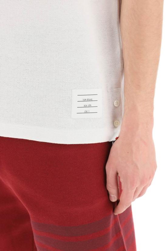  톰브라운 반팔 티셔츠 MJS204A J0046 WH DOM - THOM BROWNE