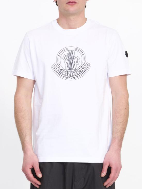 몽클레어 반팔 티셔츠 8C000 28 89A17 WH DOM - MONCLER