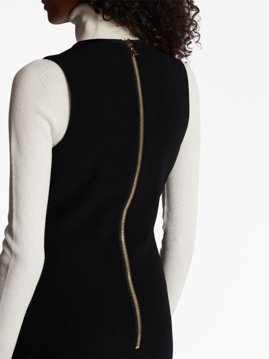  발망 미디 원피스 BF1R5534MB01 black - BALMAIN