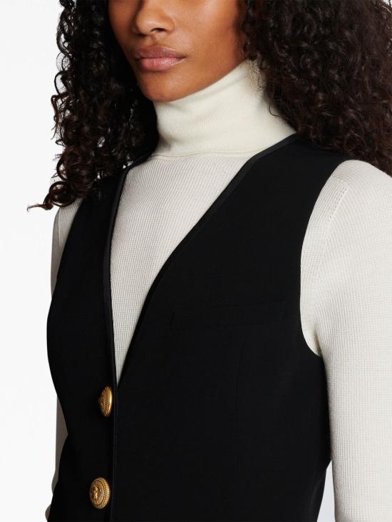  발망 미디 원피스 BF1R5534MB01 black - BALMAIN