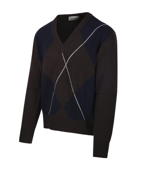 24FW 오피신 제네랄 스웨터 W24MKNT318 DK COFFEE DK NAVY ECRU - OFFICINE GENERALE