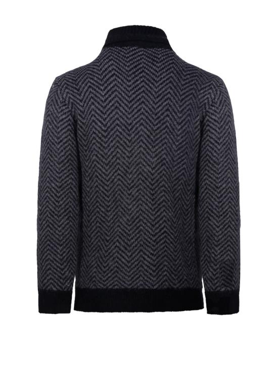 24FW 오피신 제네랄 터틀넥 W24MKNT321 BLACK DARK GREY - OFFICINE GENERALE