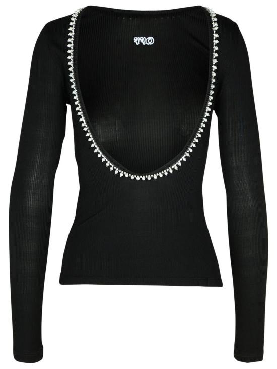 24FW 오프화이트 긴팔 티셔츠 OWAD259F24JER0011001 Black - OFF WHITE