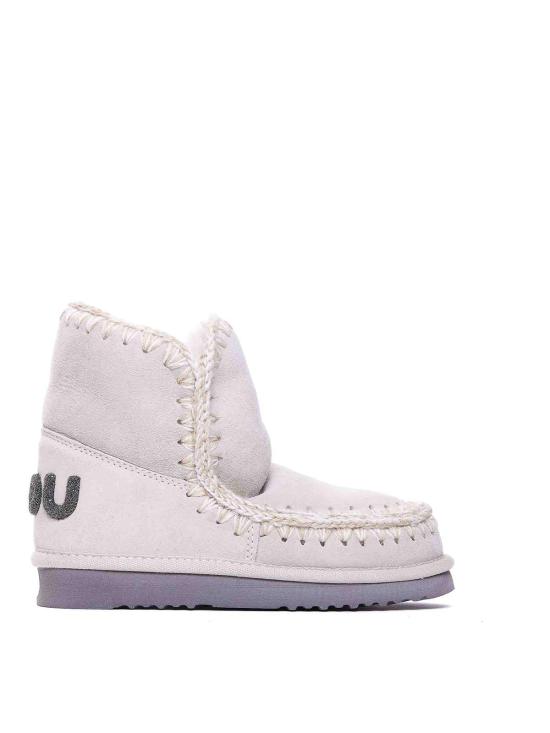 26FW 모우 에스키모 18 글리터 로고 부츠 101050ACHLK WHITE