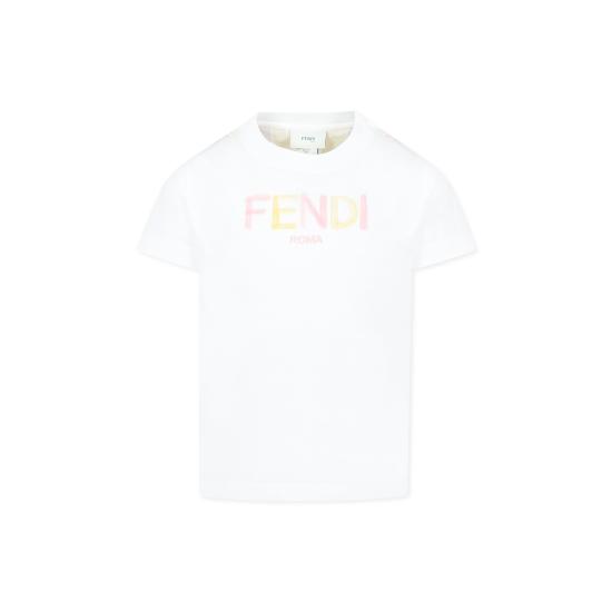 25SS [키즈] 펜디 티셔츠 JUI182 AS67 F1R0X MULTICOLOR