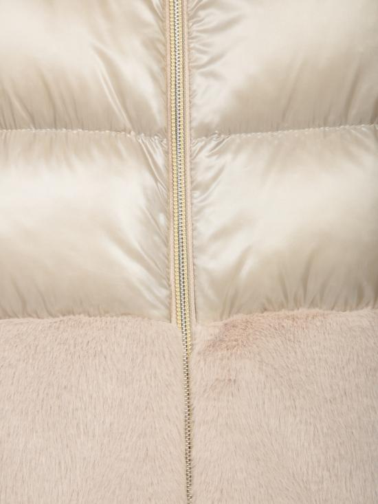 26FW 에르노 울트라라이트 나일론 & 레이디 얼터너티브 퍼 케이프 자켓 PI001933D 12017Z 1985 Beige - HERNO