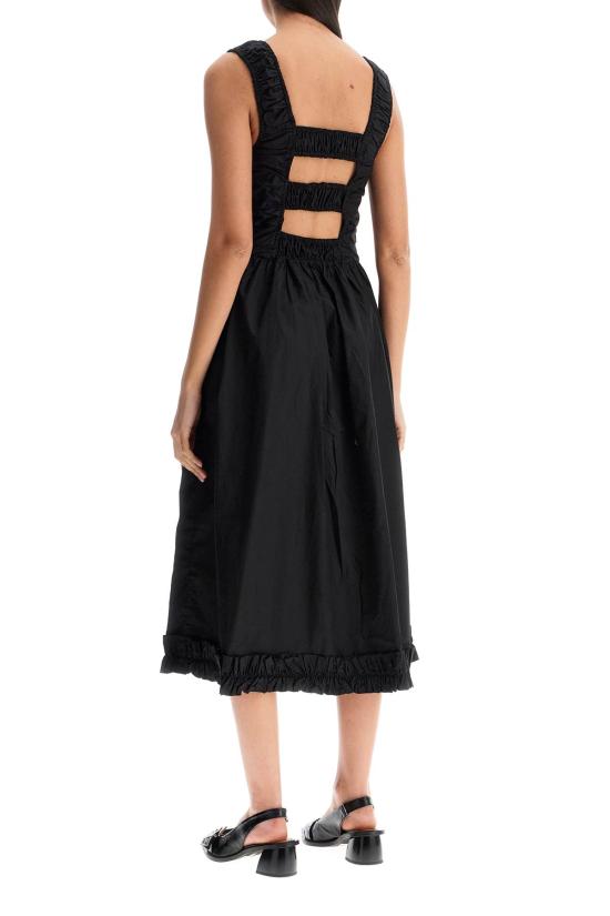 25SS 가니 미디 원피스 F9344 099 BLACK - GANNI