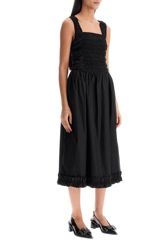 25SS 가니 미디 원피스 F9344 099 BLACK - GANNI