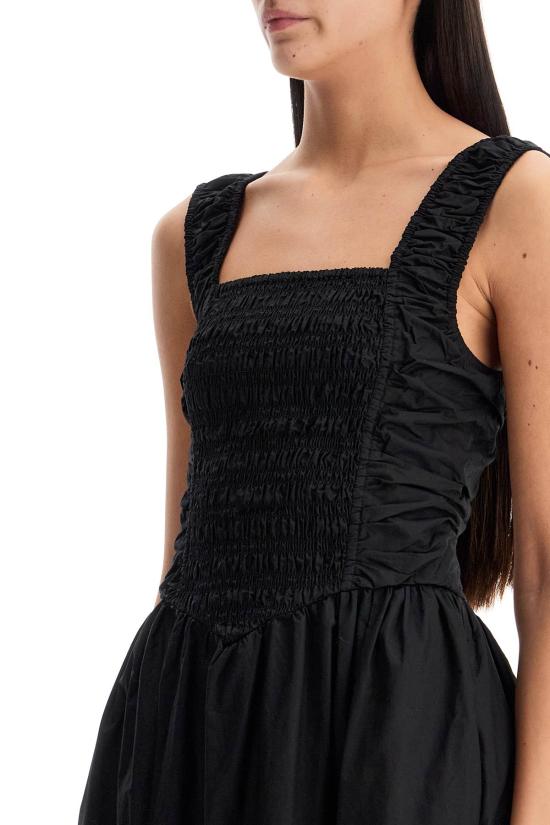 25SS 가니 미디 원피스 F9344 099 BLACK - GANNI