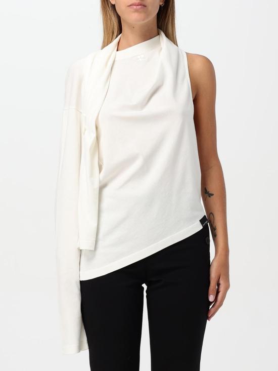 25FW 쿠레쥬 민소매 티셔츠 424JTS154JS0175 0001 White