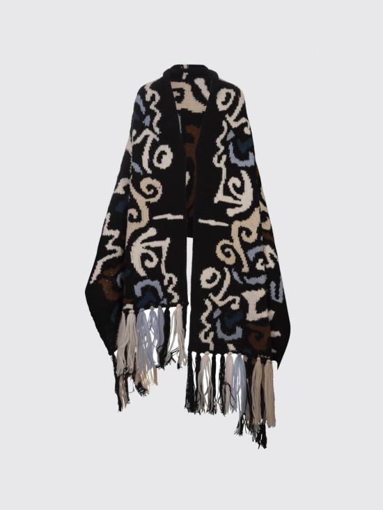 25FW 에르마노 설비노 케이프 D455R305IQT D4507 Multicolor